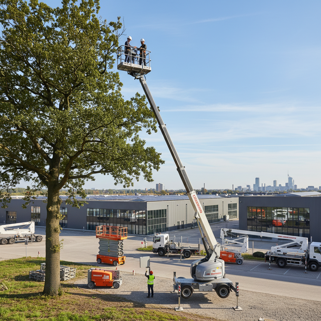 Realistische foto passend bij Hoogwerker huren prijs: een compleet overzicht van kosten en mogelijkh